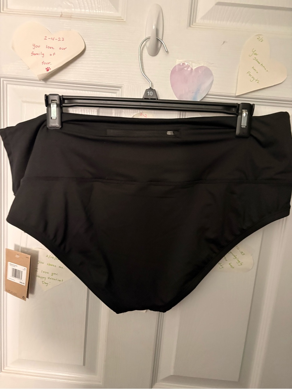 Nike Black High-Waist Bikini Bottoms with Swoosh NWT 2x Competitive - Picture 5 of 7